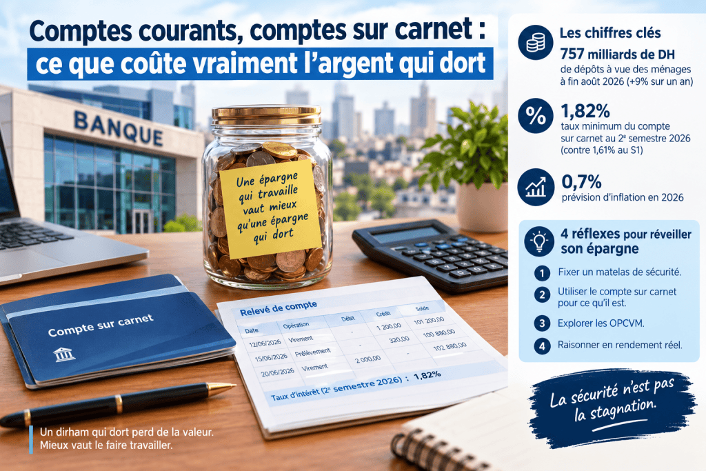 Comptes courants, comptes sur carnet : ce que coûte vraiment l’argent qui dort Lepargne qui ne dort jamais