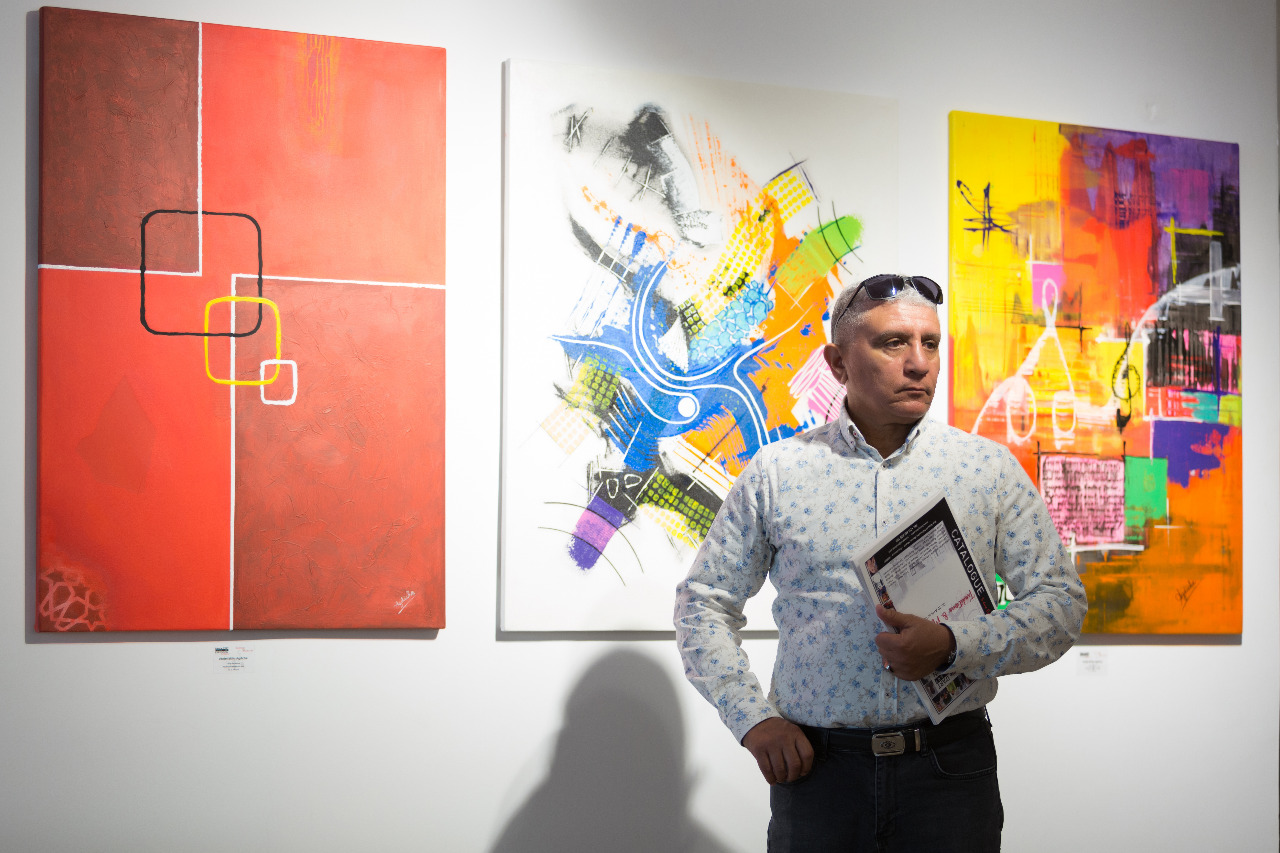 L' Artiste peintre Abderrahim AGDICHE expose à la galerie Living 4 Art à Casalanca