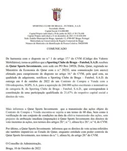 Communique officiel