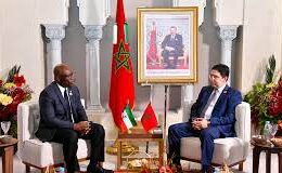 Entretien à Fès entre M. Bourita et le ministre des Affaires étrangères de la Guinée équatoriale 1 Maroc Guinee equat e1669279593456