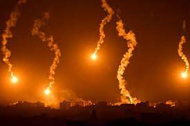 Intenses frappes israéliennes sur Gaza, près de 10.000 morts au total selon le Hamas 1 Intenses frappes israeliennes