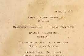 Un menu d'un dîner du Titanic vendu aux enchères pour plus de 95.000 euros 1 menu dun diner du Titanic