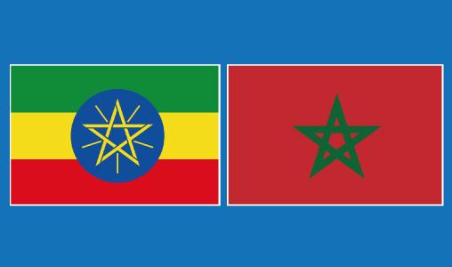 COP28: Le Maroc et l'Ethiopie s'allient pour la création d'une Coalition internationale pour l'accès à l'énergie durable 1 drapeau visite royal ethiopie