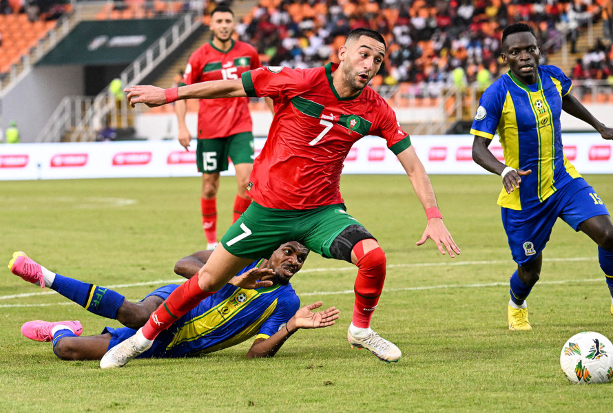 CAN 2023 : doutes sur la participation de Ziyech au match Maroc-Afrique du Sud 1 photo by sia kambou afp 15 1705576475