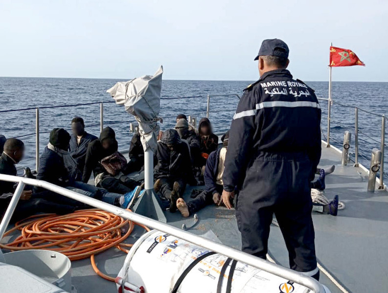 Migration irrégulière : La Marine Royale secourt 54 Subsahariens près du port de Tan-Tan, dans le nord-ouest du Maroc. 1 marine royale 1705581654