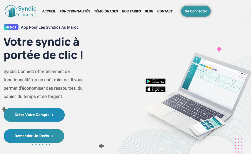 Syndic Connect : plateforme de gestion de copropriété au Maroc 1 capture decran le 2024 03 18 a 11 1710761889