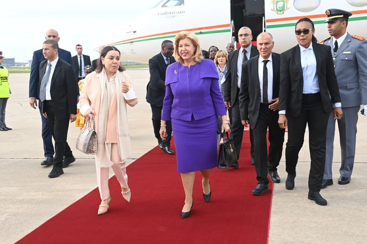 La Première Dame de Côte d’Ivoire quitte le Maroc au terme d’une visite de travail 1 السيدة الاولى لكوت ديفوار المغرب 1