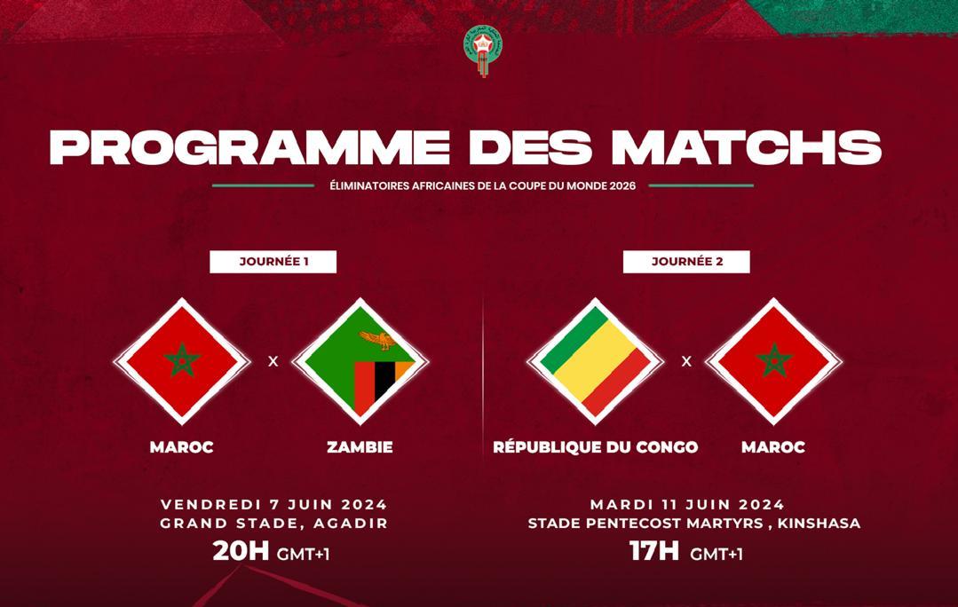 Voici la Squad list de Walid Regragui contre la Zambie et le Congo 1 vis 0528202411211304