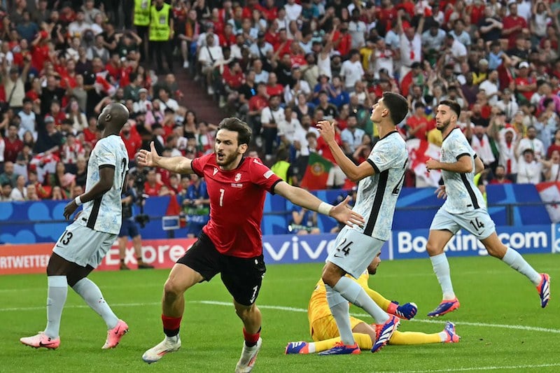 Euro 2024 : La Géorgie arrache une qualification historique face au Portugal 1 Kvaratskhelia portugal euro 2024