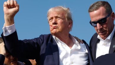 Donald Trump levant le poing en etant evacue d un meeting de campagne apres avoir ete vise par des tirs le 13 juillet 2024 1903121