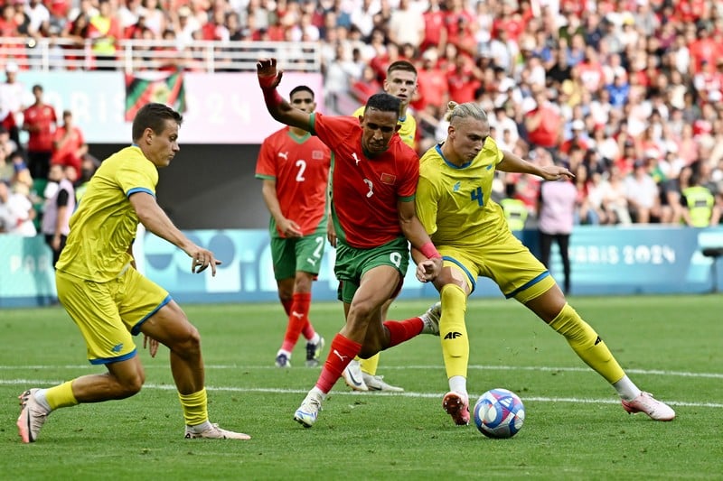 JO 2024 : L'Ukraine fait souffrir un Maroc en petite forme 1 MAROCUKRAINE