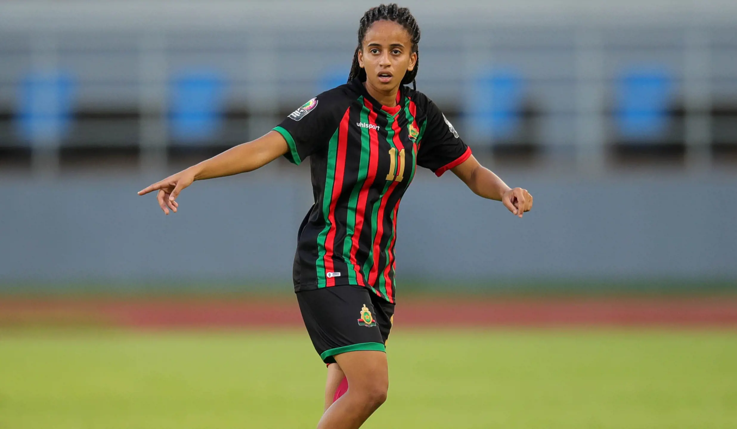 Football féminin : l'internationale marocaine Fatima Tagnaout signe au FC Séville 1 fatima tagnaout of asfar during the 2023 caf womens champions league semifinals match between mamelodi sundowns ladies and asfar