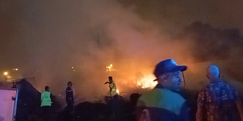 Kénitra : Un incendie dans un marché de friperie 1 joutiya ben abad