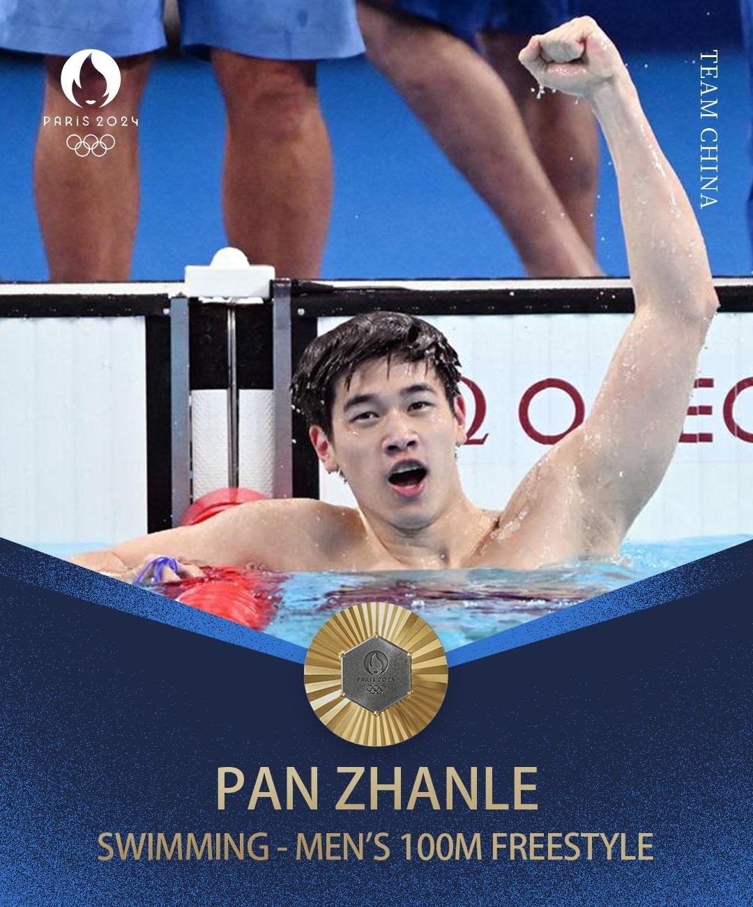JO de Paris 2024 : le nageur chinois Pan Zhanle bat le record du monde 1 vis 0801202409510521