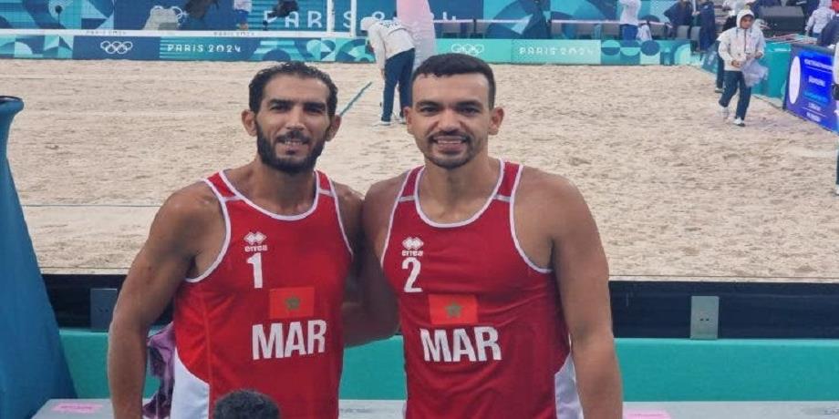 Epreuve de beach-volley des JO de Paris : les Marocains Abicha et El Graoui s'inclinent face à Cuba 1 vis 0801202413094264