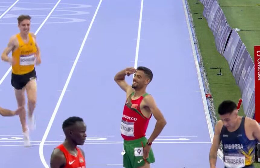 Jo de Paris 2024 / Athlétisme 3000 steeple : Mohamed Tindouft finit 1er de la qualification 2 1 vis 0805202418572277