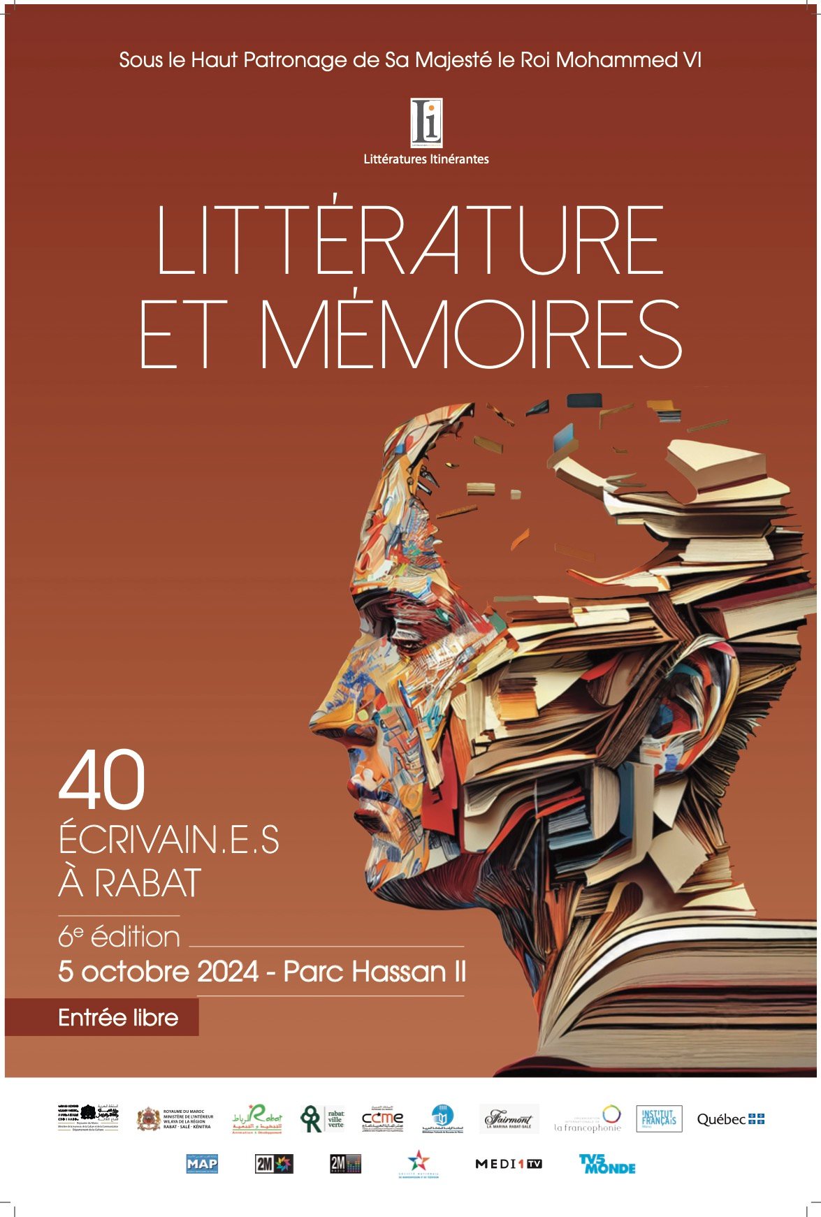La 6e édition du festival "Littératures itinérantes" se tiendra le 5 octobre à Rabat. 1 459596405 851939036916683 5147179548146448408 n