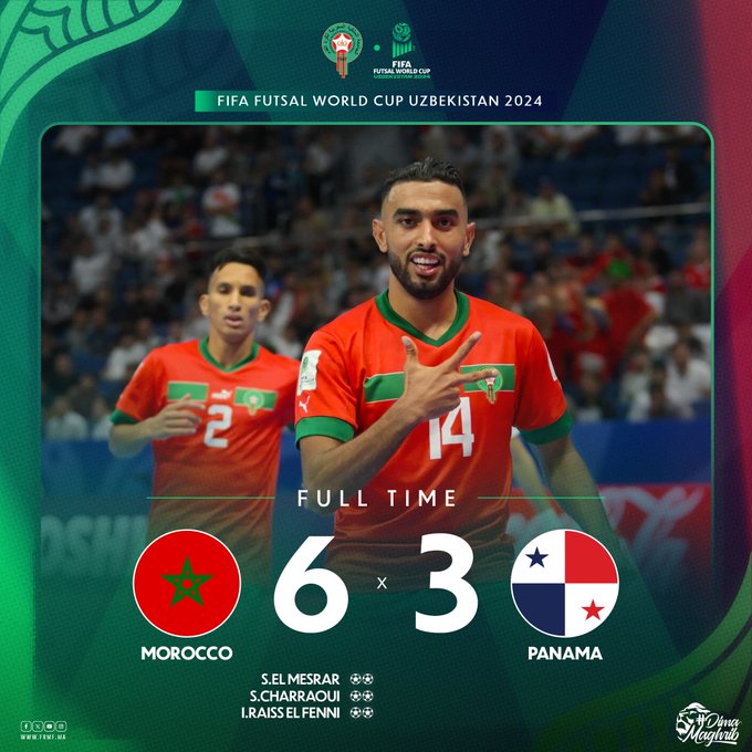 Mondial du futsal 2024 : le Maroc se qualifie en huitièmes de finale 1 GX2C4rZWYAARl T