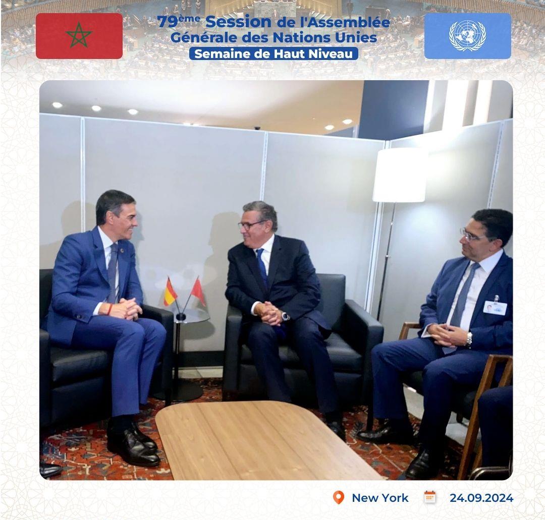 ONU : M. Akhannouch s'entretient à New York avec le président du gouvernement espagnol 1 vis 0924202418030538