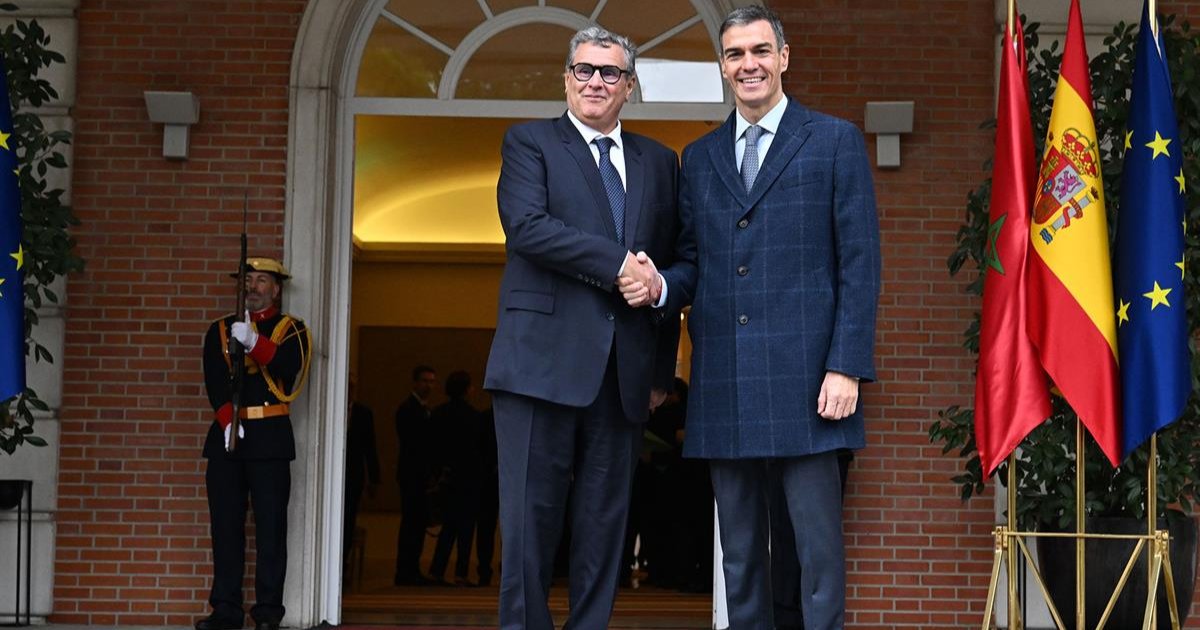 aziz akhannouch et Pedro Sanchez a la 13e Reunion de haut niveau Maroc Espagne