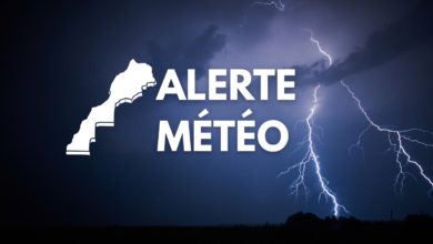 Bulletin d’alerte:fortes pluies et rafales de vent attendues de mardi à jeudi dans plusieurs régions du Royaume 6 Alerte Meteo