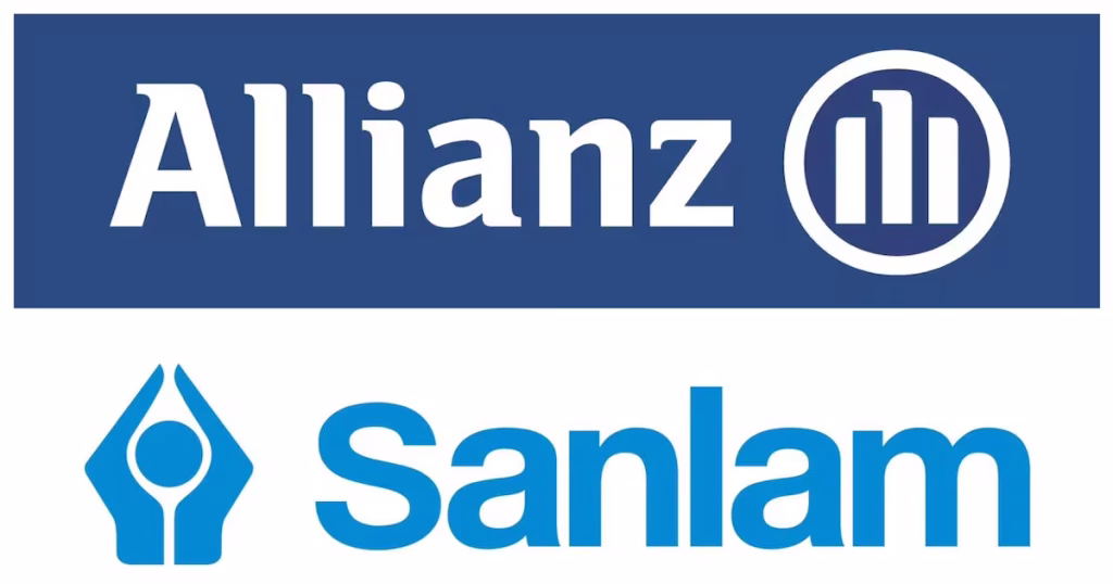 Assurances au Maroc : la fusion Sanlam-Allianz fait face à une contestation croissante Logos des groupes Allianz et Sanlam affichés côte à côte, illustrant leur fusion dans le secteur de l’assurance au Maroc.
