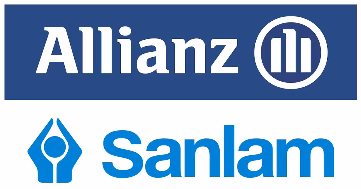 Assurances au Maroc : la fusion Sanlam-Allianz fait face à une contestation croissante 1 Logos des groupes Allianz et Sanlam affichés côte à côte, illustrant leur fusion dans le secteur de l’assurance au Maroc.