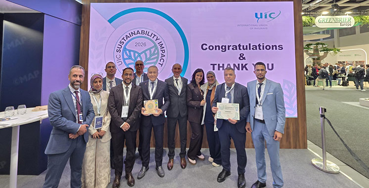 L’ONCF récompensé à Berlin pour son projet « Rewater Train » 1 ONCF UIC Sustainability Impact Award