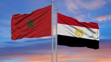flag morocco egypt on sky 260nw 1872937951